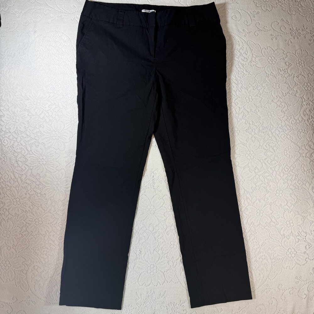 Dalia Collection Dress Pants Womens 12P Petite Black Straight Stretch Workwear